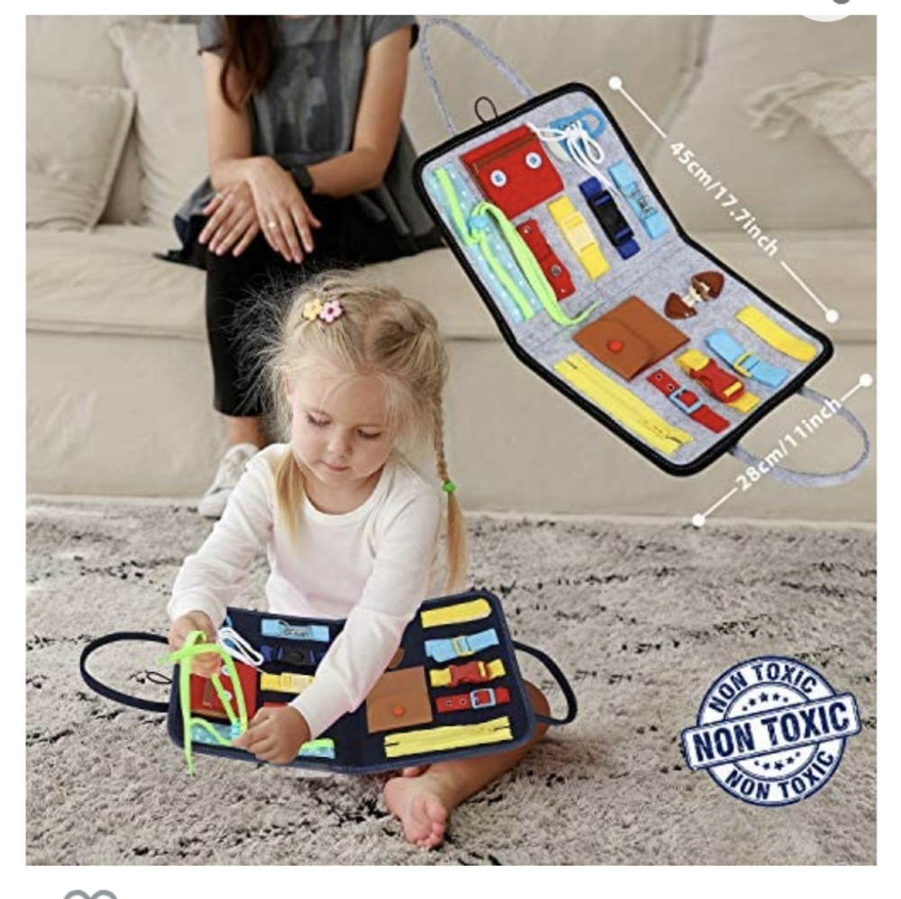 Sensory Busy Board for Fine Motor Skill, Montessori Toys. - Picture 4 of 4